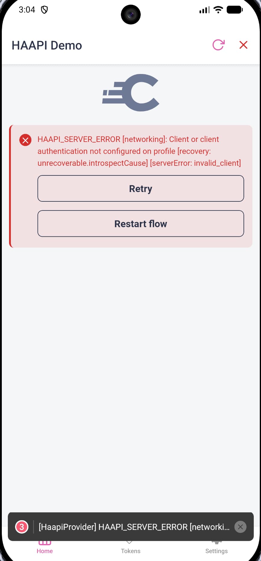 Android Login Error