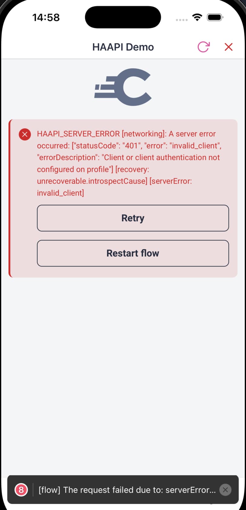 iOS Login Error